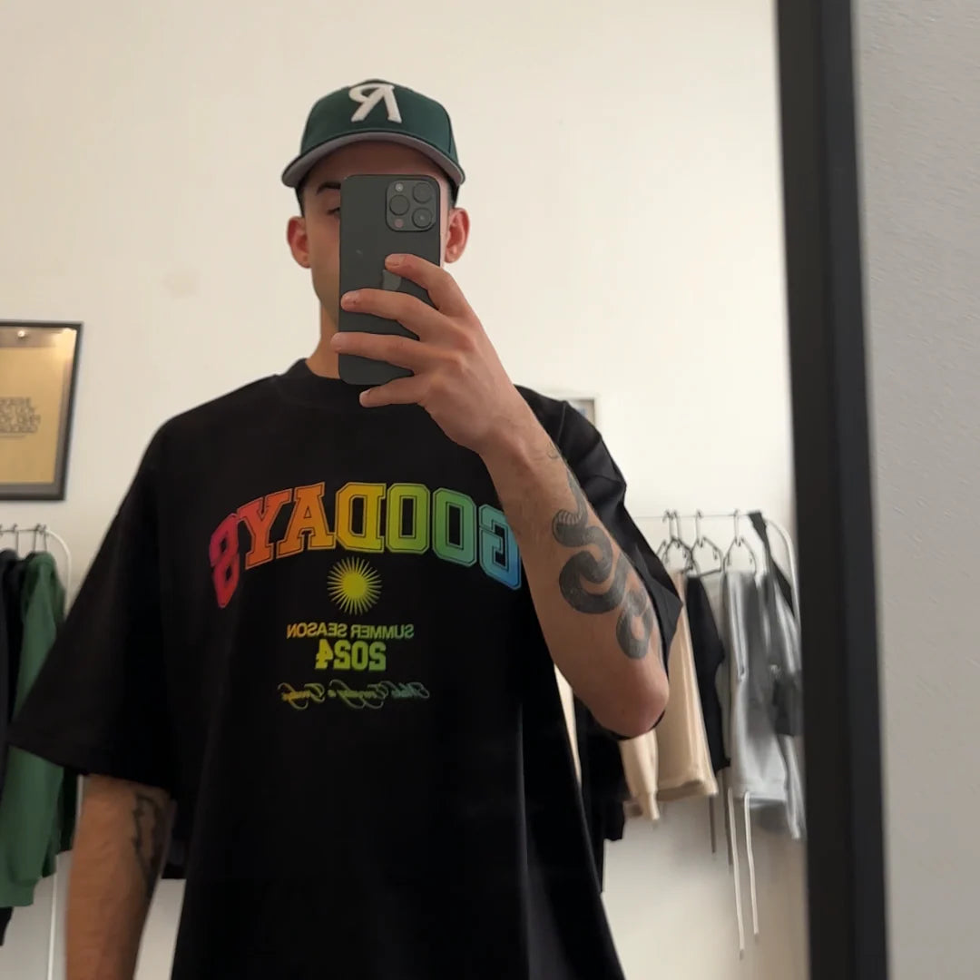 COLLEGE SUN TEE - BIANCA\NERA