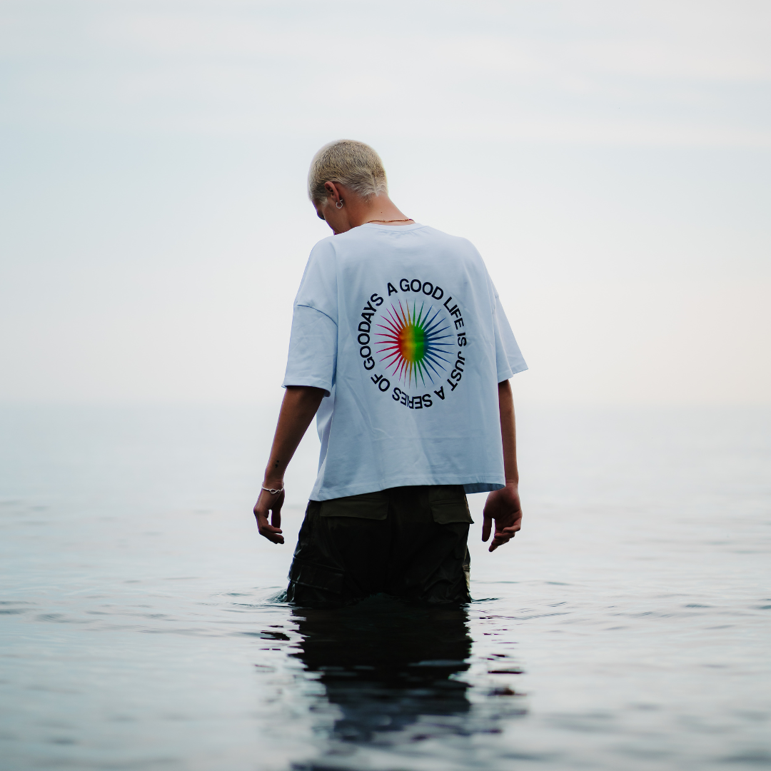 RAINBOW SUN TEE - BIANCA\NERA