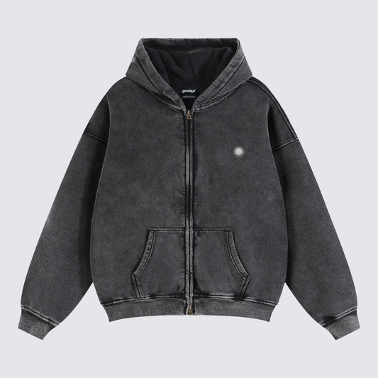Stone Zip Hoodie - Grigio