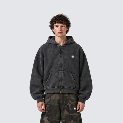 Stone Zip Hoodie - Grigio