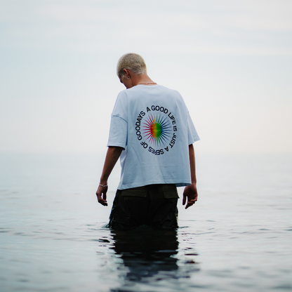 RAINBOW SUN TEE - BIANCA\NERA