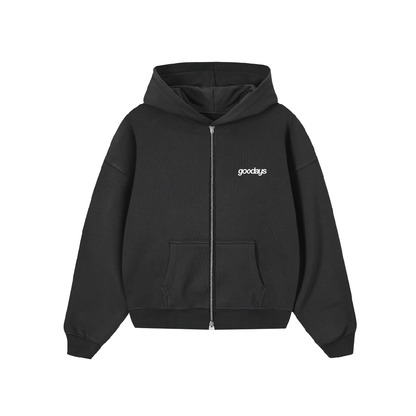 LOVE ZIP HOODIE - BLACK